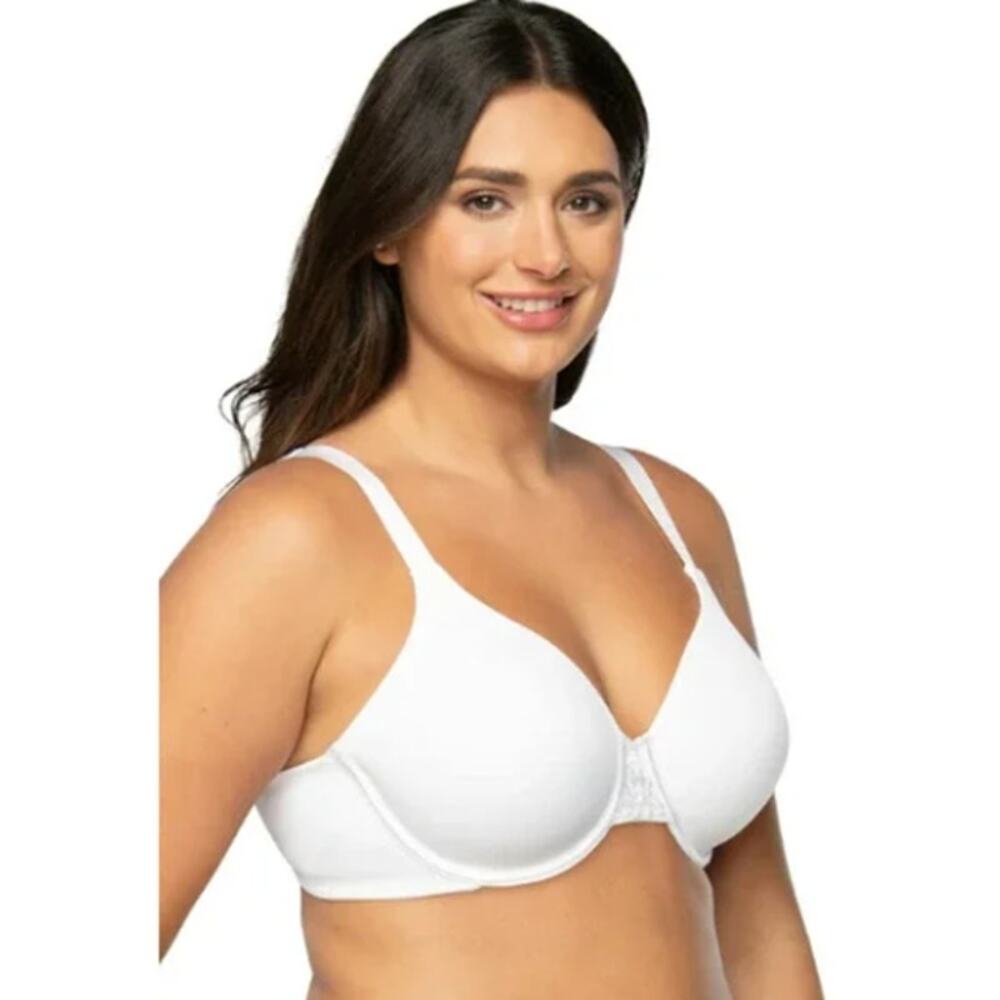 44C Vanity Fair Bra T-Shirt Beauty Back Full Figure Underwire Smoothing White